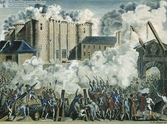 The Storming of the Bastille in Paris on July 14, 1789 (Undated Engraving)